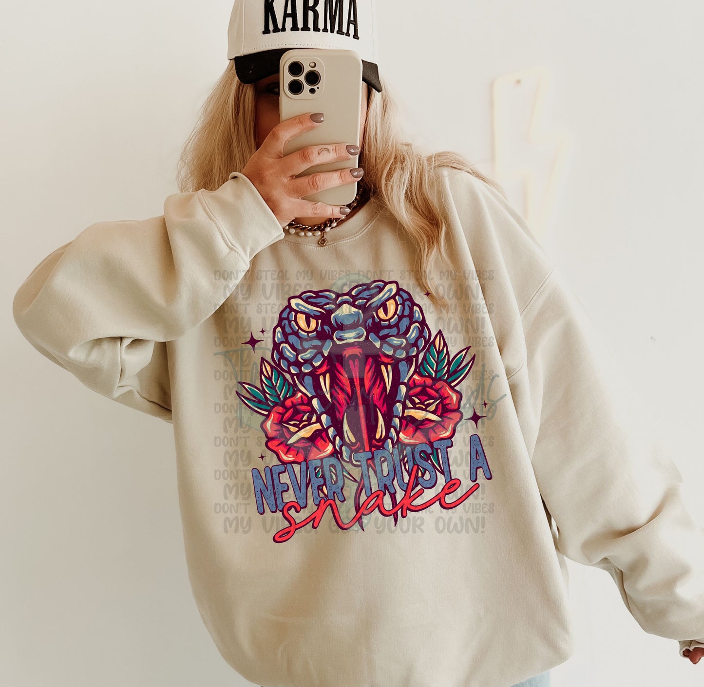 Never Trust A Snake Top Design