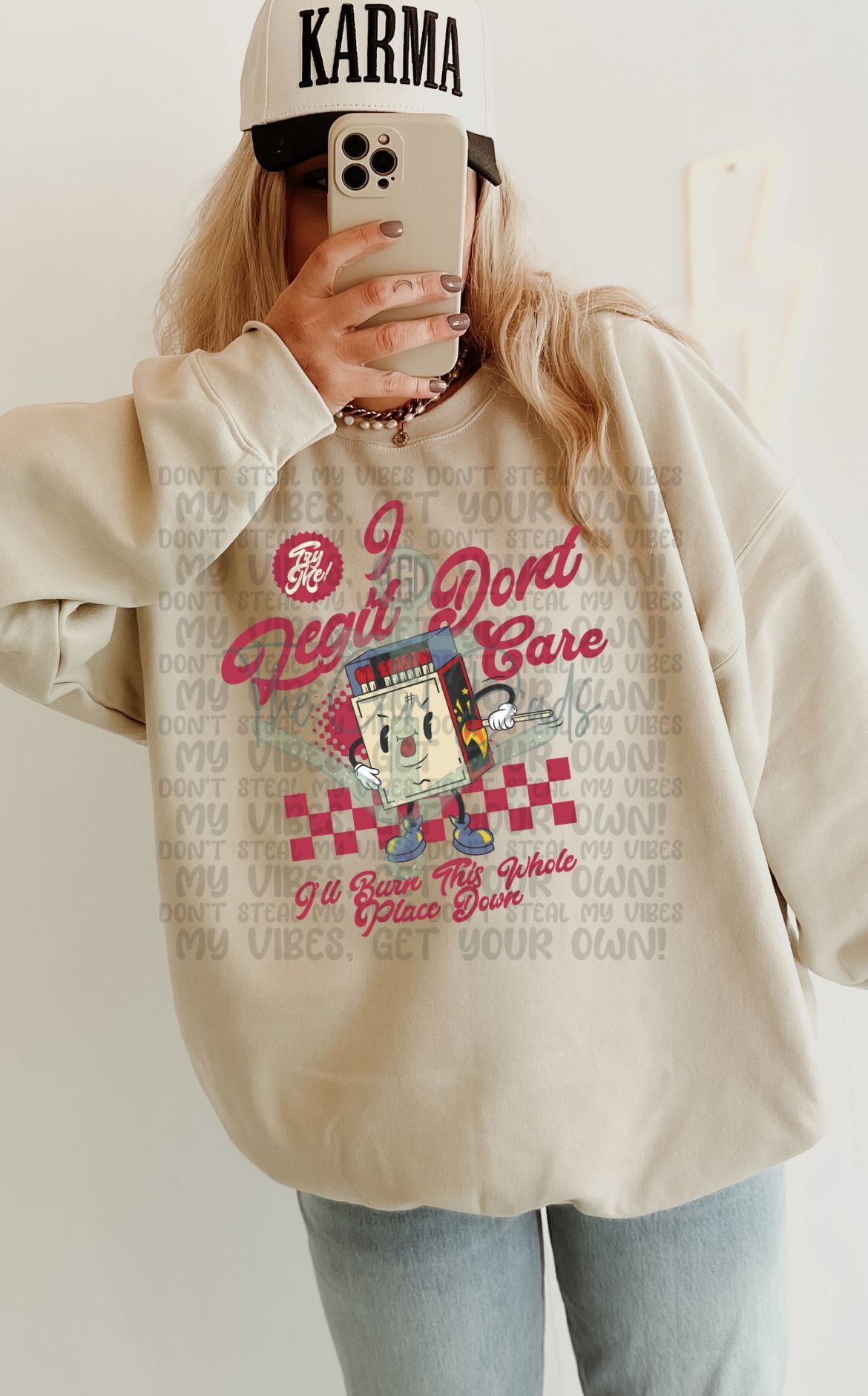 Try Me I Legit Don't Care Top Design