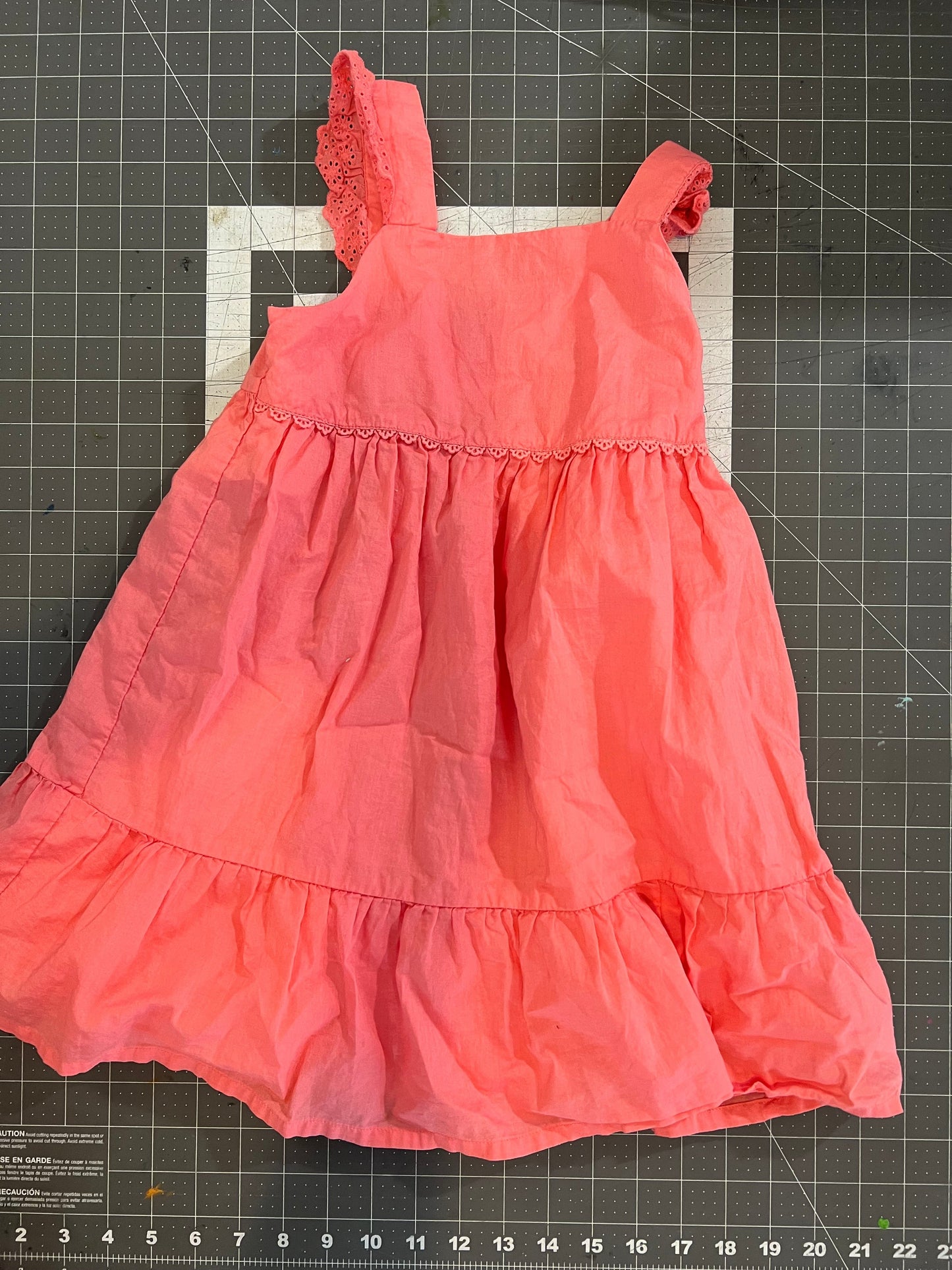 Hart Purge Dress 5T Osh Kosh Pink Flutter Tank Sleeve