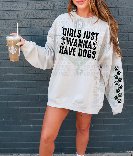 Girls Just Wanna Have Dogs Top Design