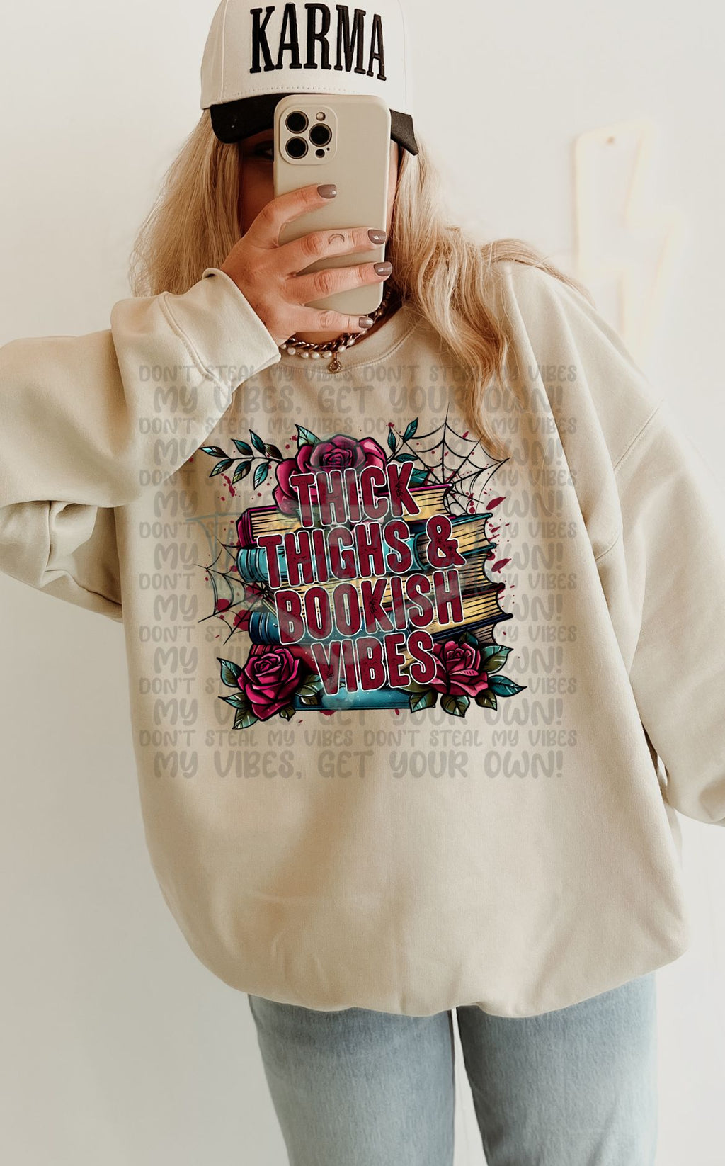 Thick Thighs & Bookish Vibes Top Design