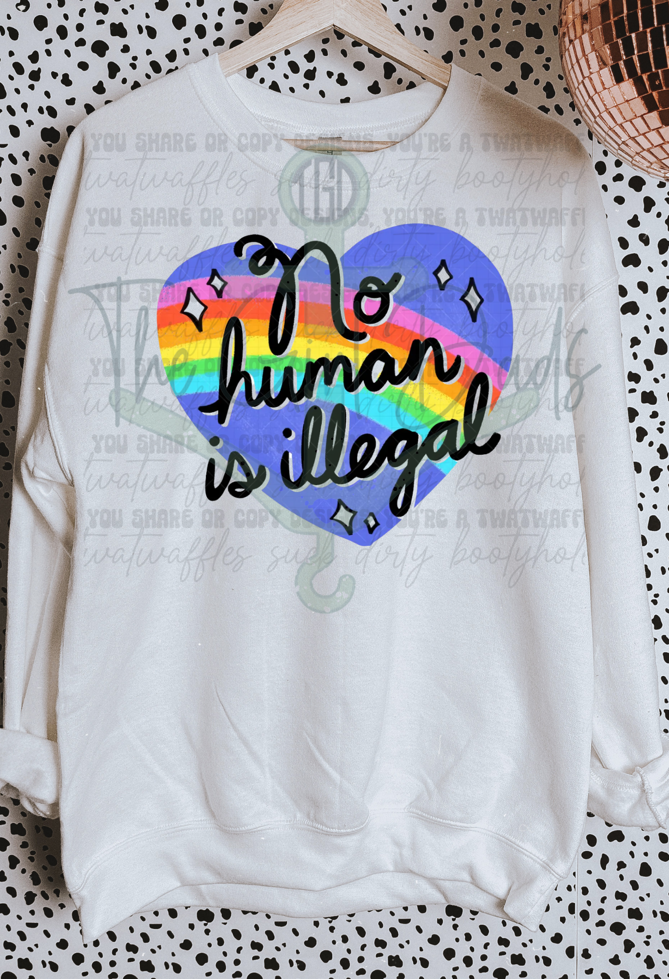 No Human Is Illegal Top Design