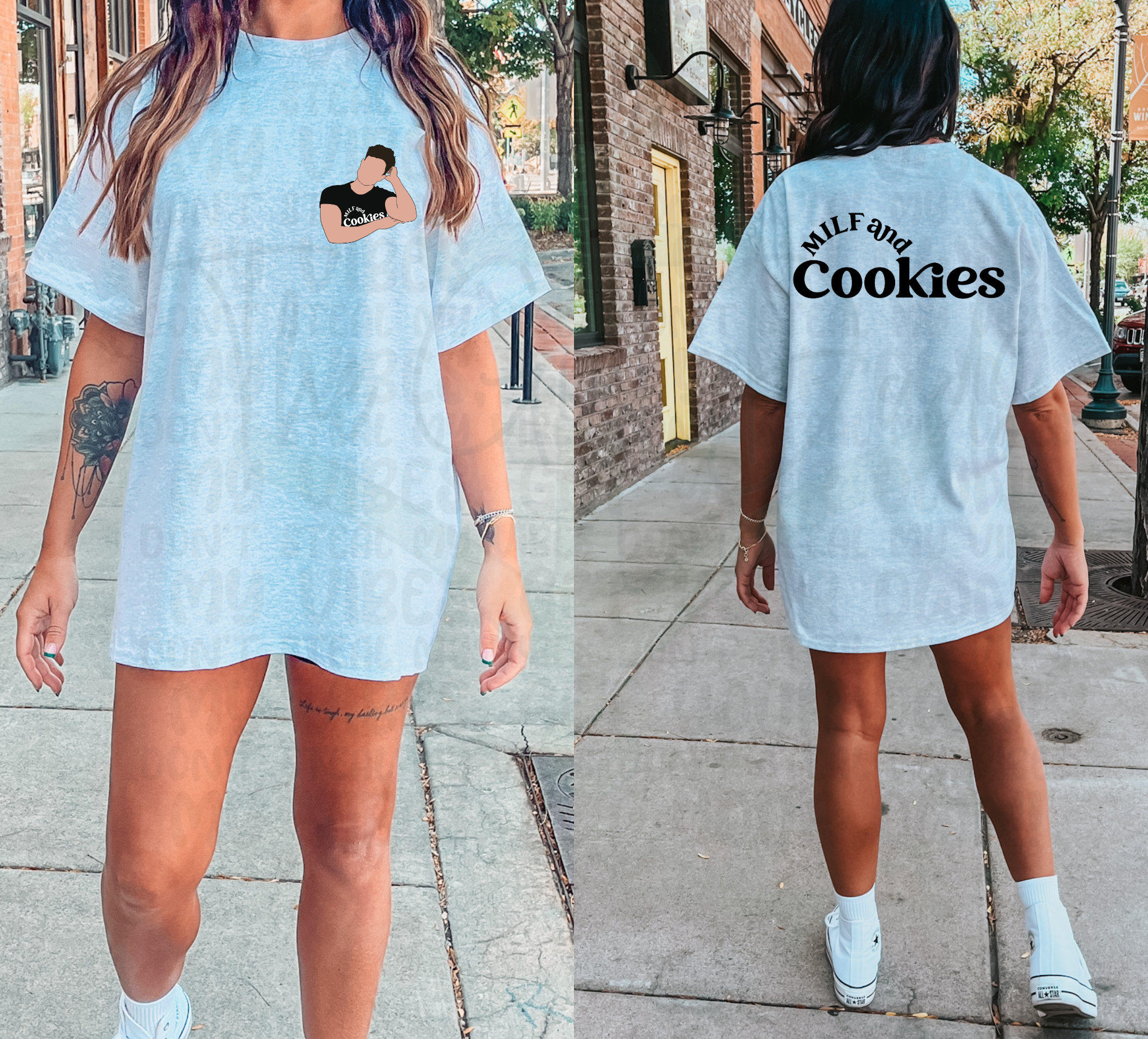 Milf And Cookies (Front & Back) Top Design