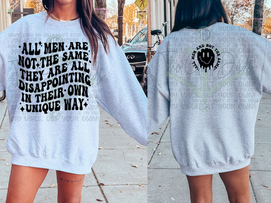 All Men Are Not The Same (Front & Back) Top Design