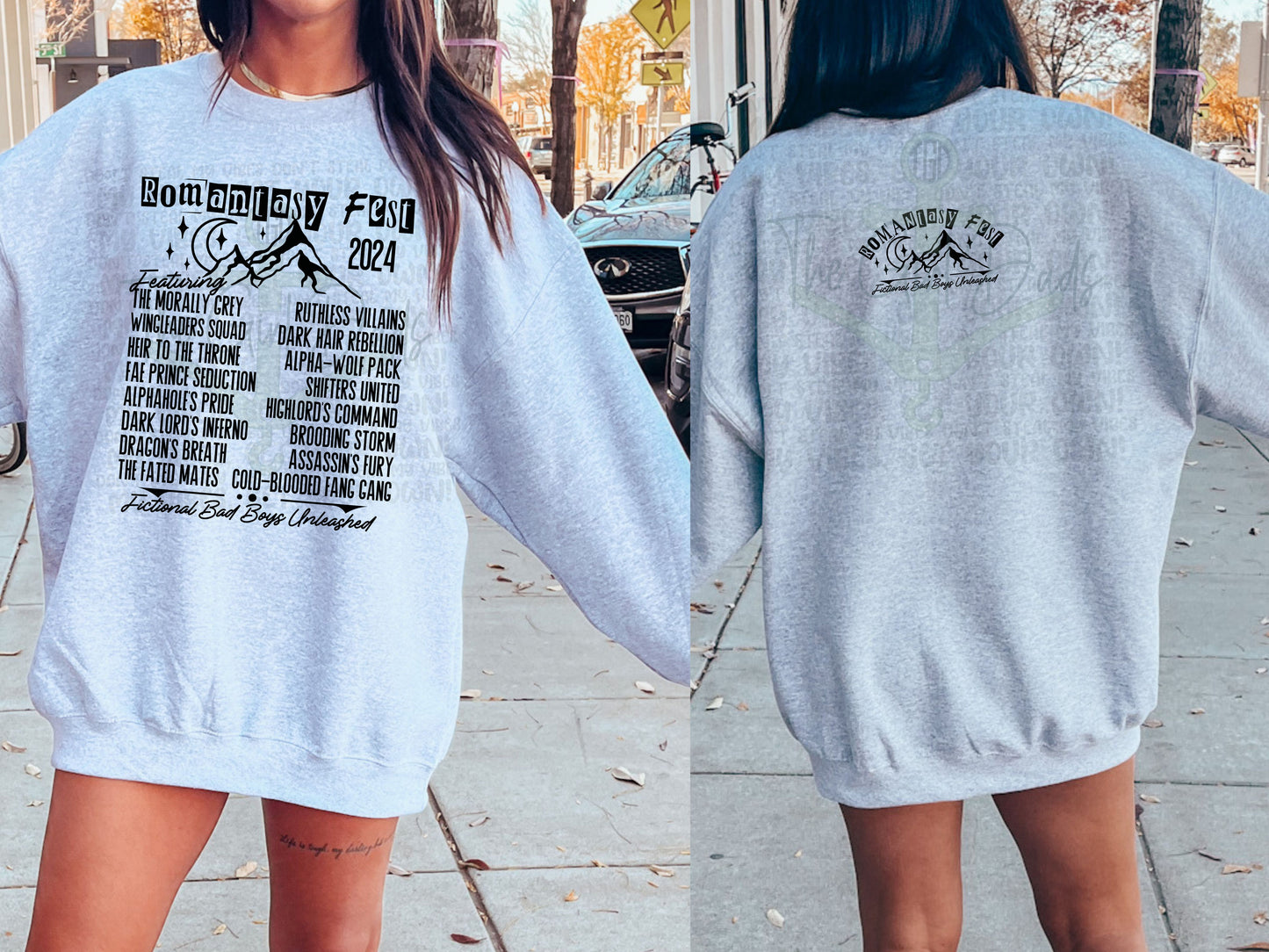 Romantasy Fest (Font & Back) Top Design