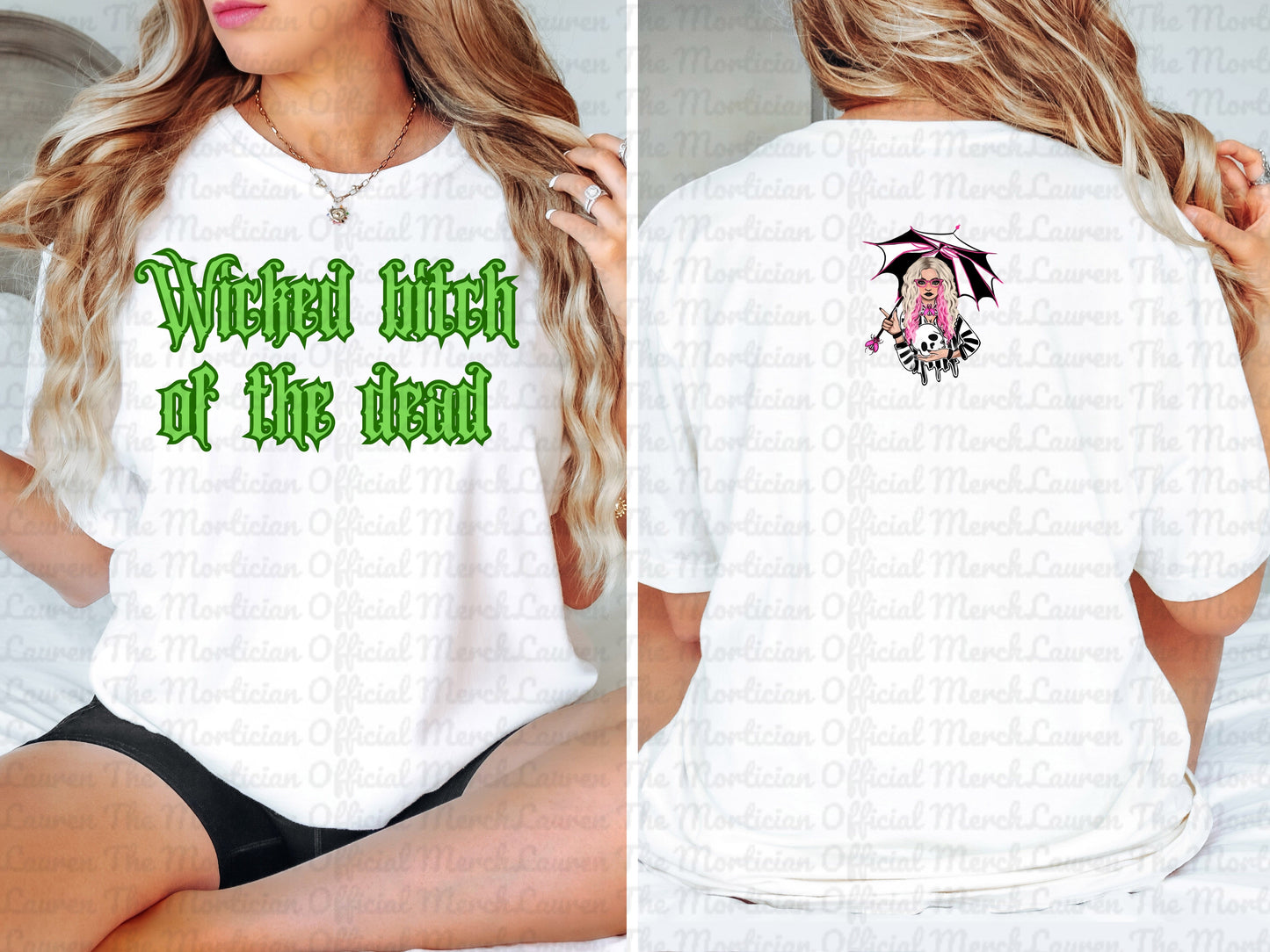 Wicked Bitch Of The Dead Front & Back Top Design