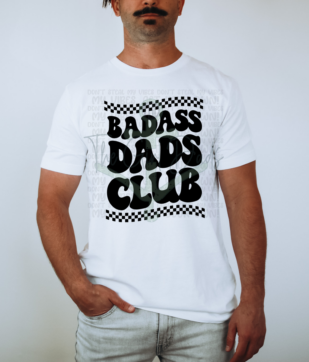 Badass Dad Club (Front & Back) Top Design
