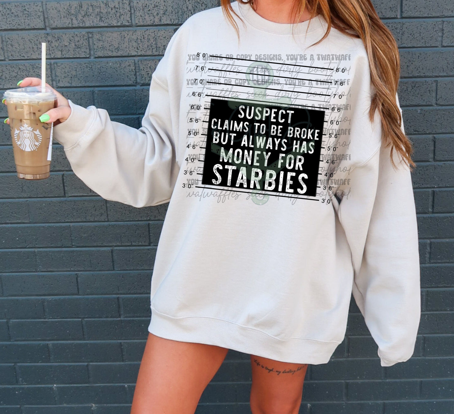 Suspect Claims To Be Broke But Always Has Money For Starbies Top Design