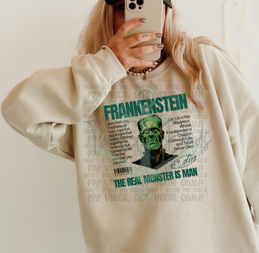 Frankenstein The Real Monster Is A Man Top Design