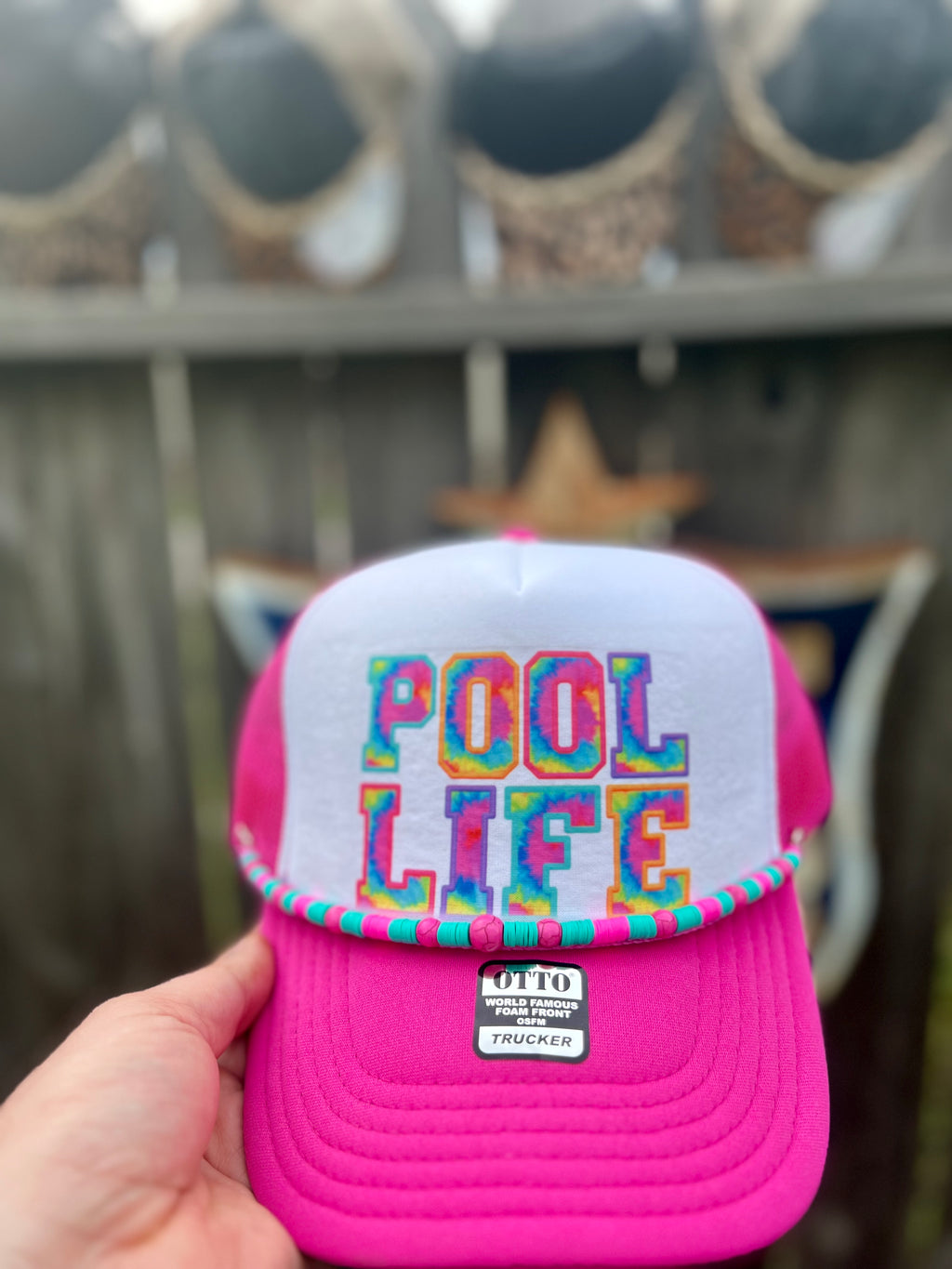 Pool Life Hat & Clay Bead Band