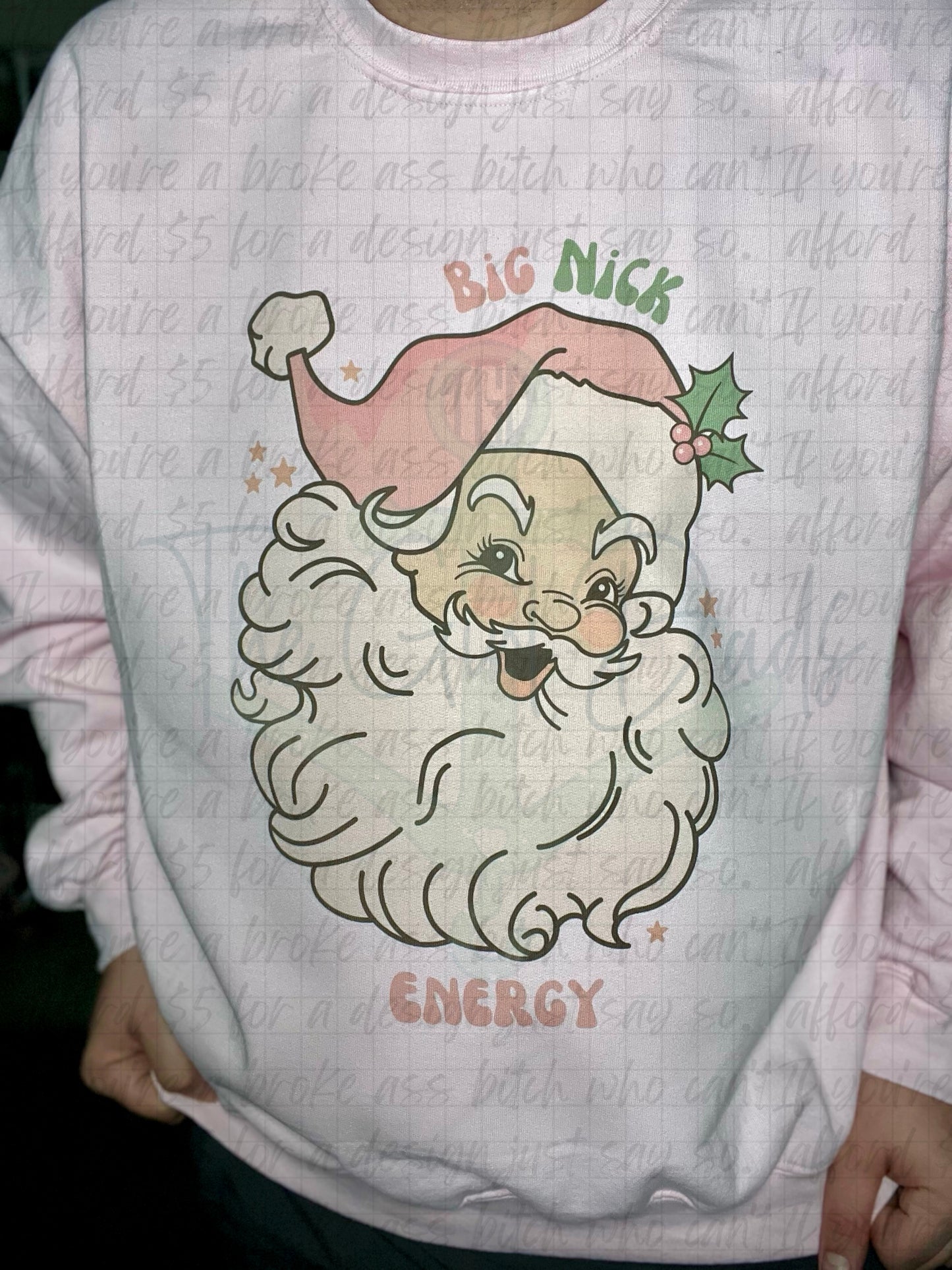 Big Nick Energy Pink Top Design