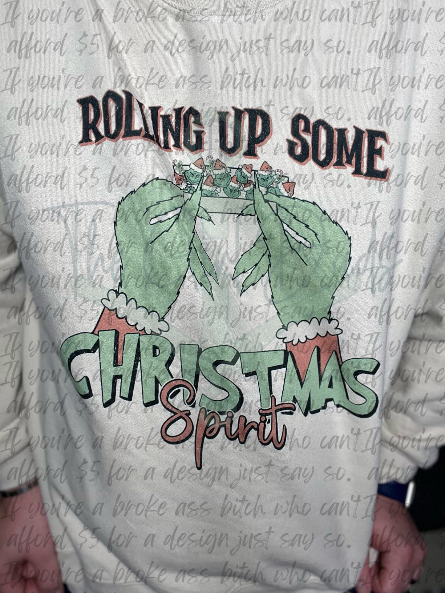 Rolling Up Some Green Christmas Spirit Top Design