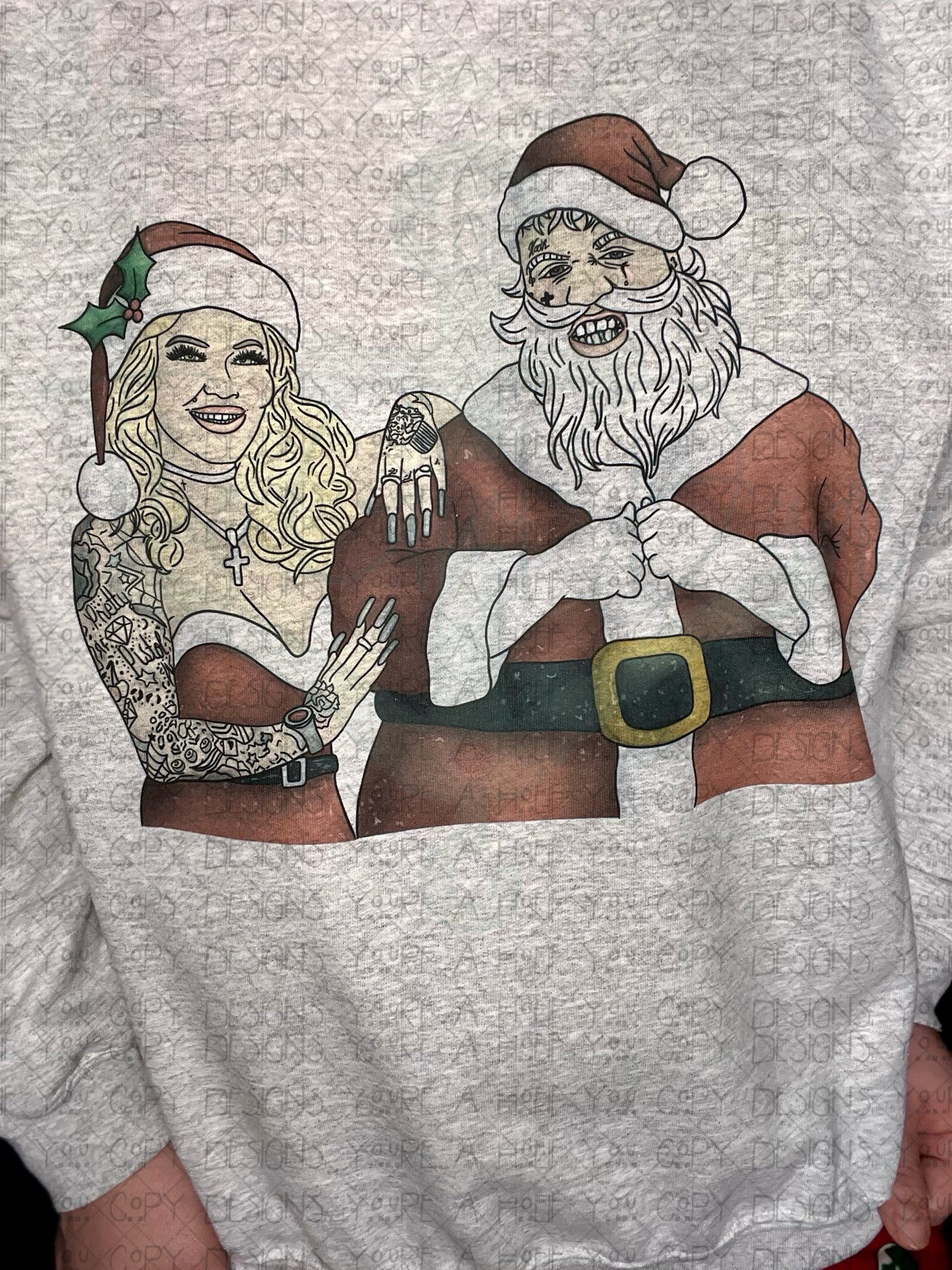 Bunnie And Jelly Claus Top Design