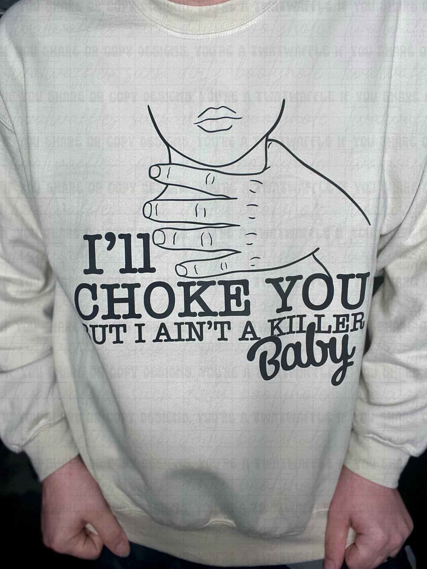 I'll Choke You Top Design