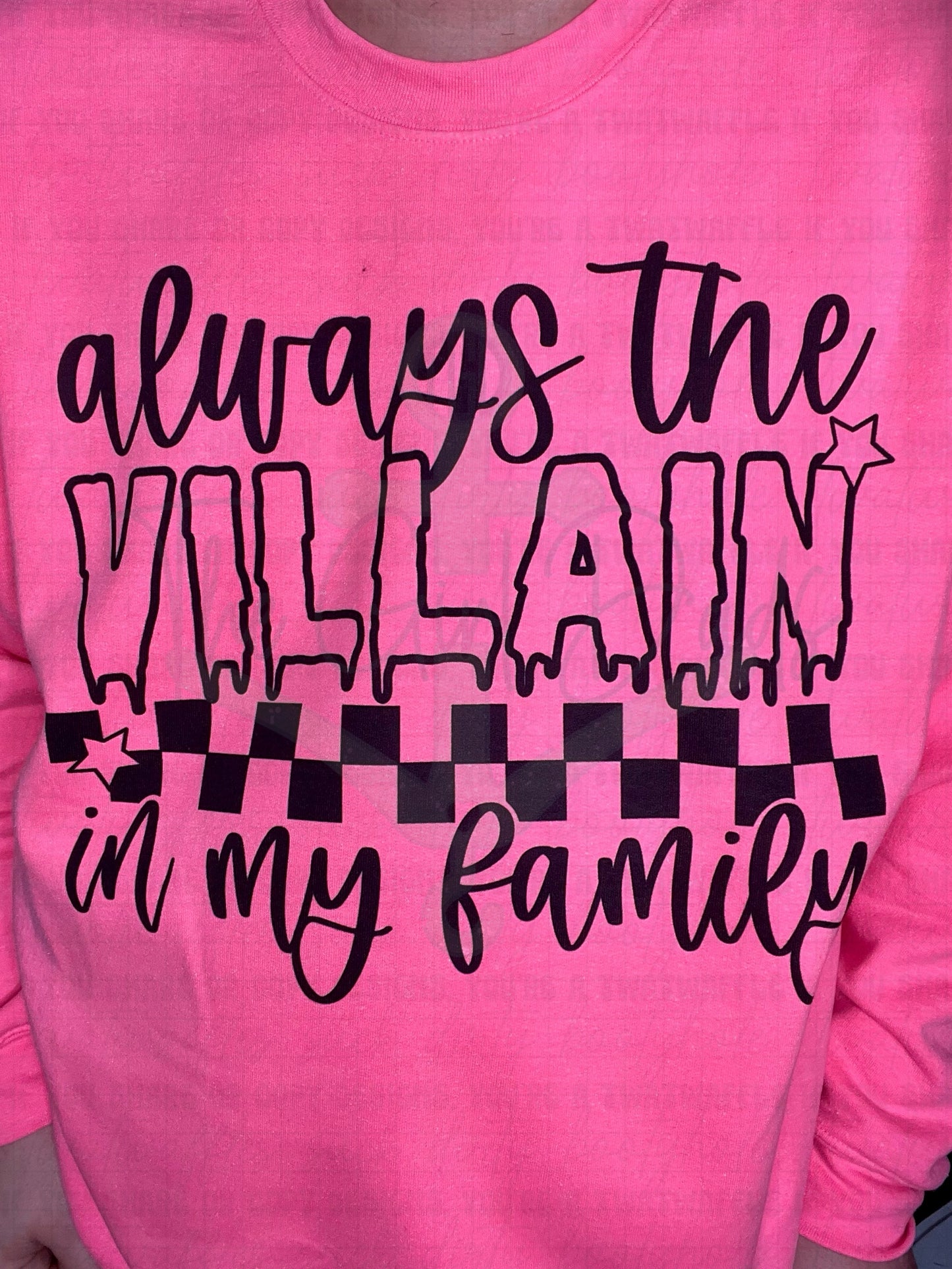 Always The Villain ( All Black) Top Design