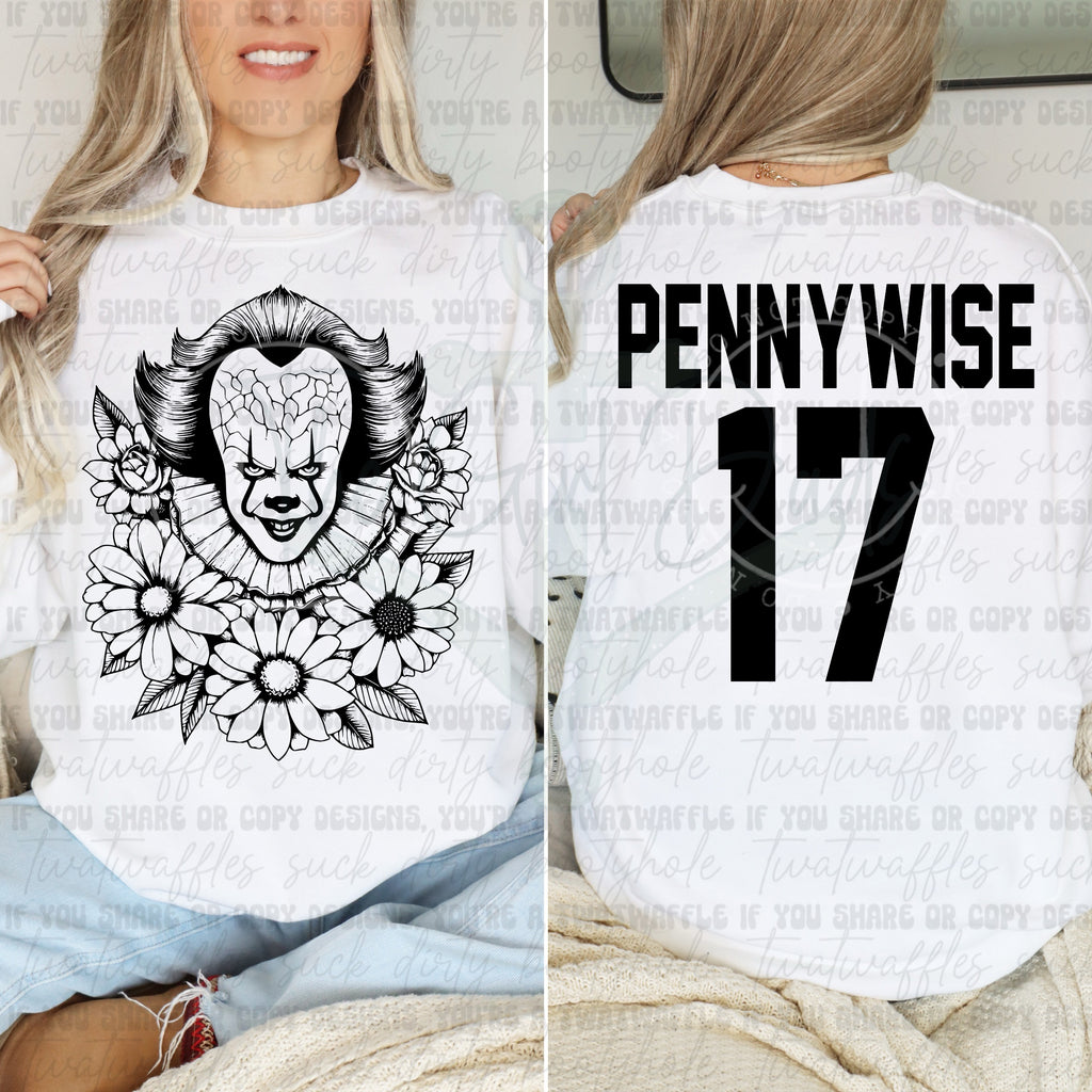 Pennywise All Black Front & Back Top Design