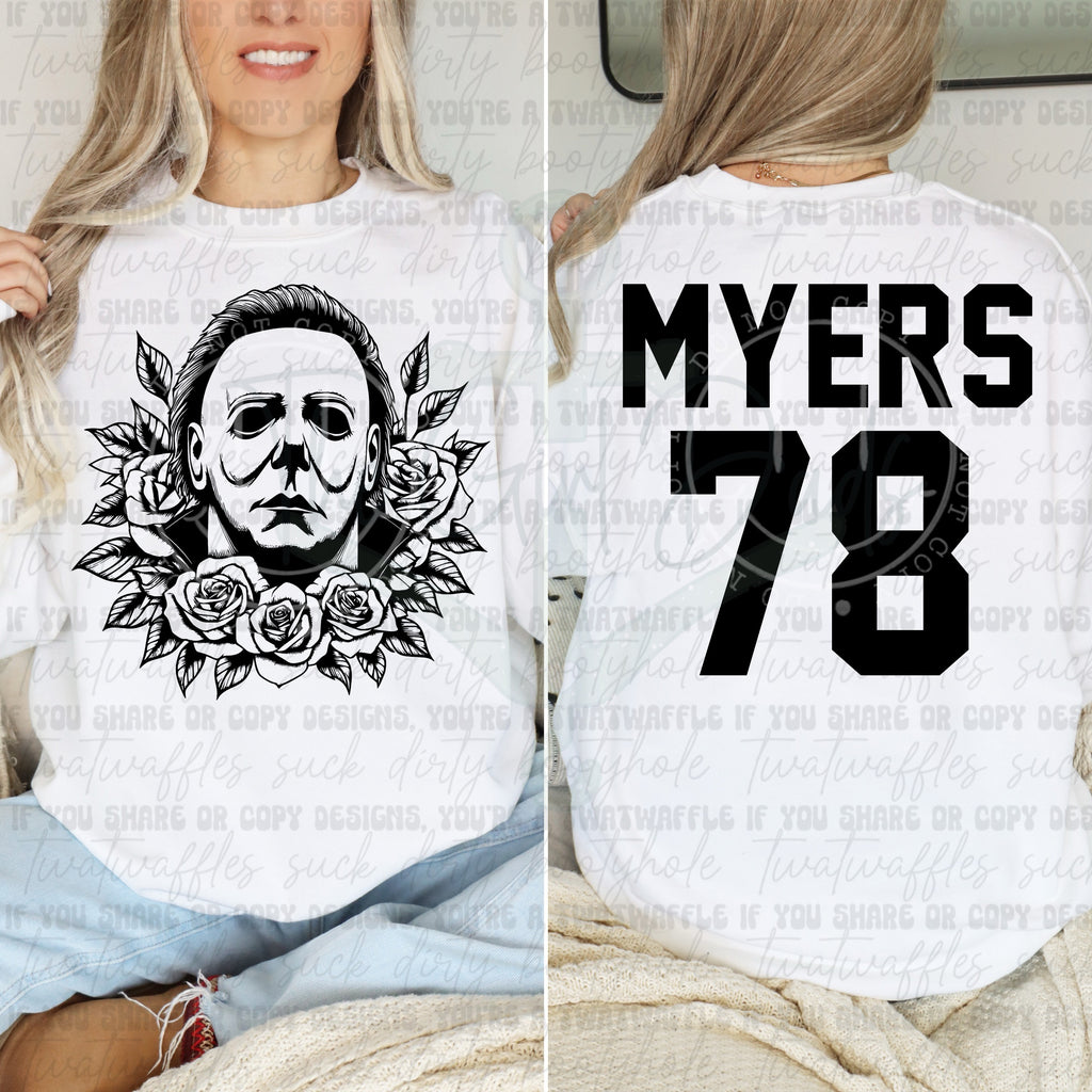 Myers All Black Front & Back Top Design