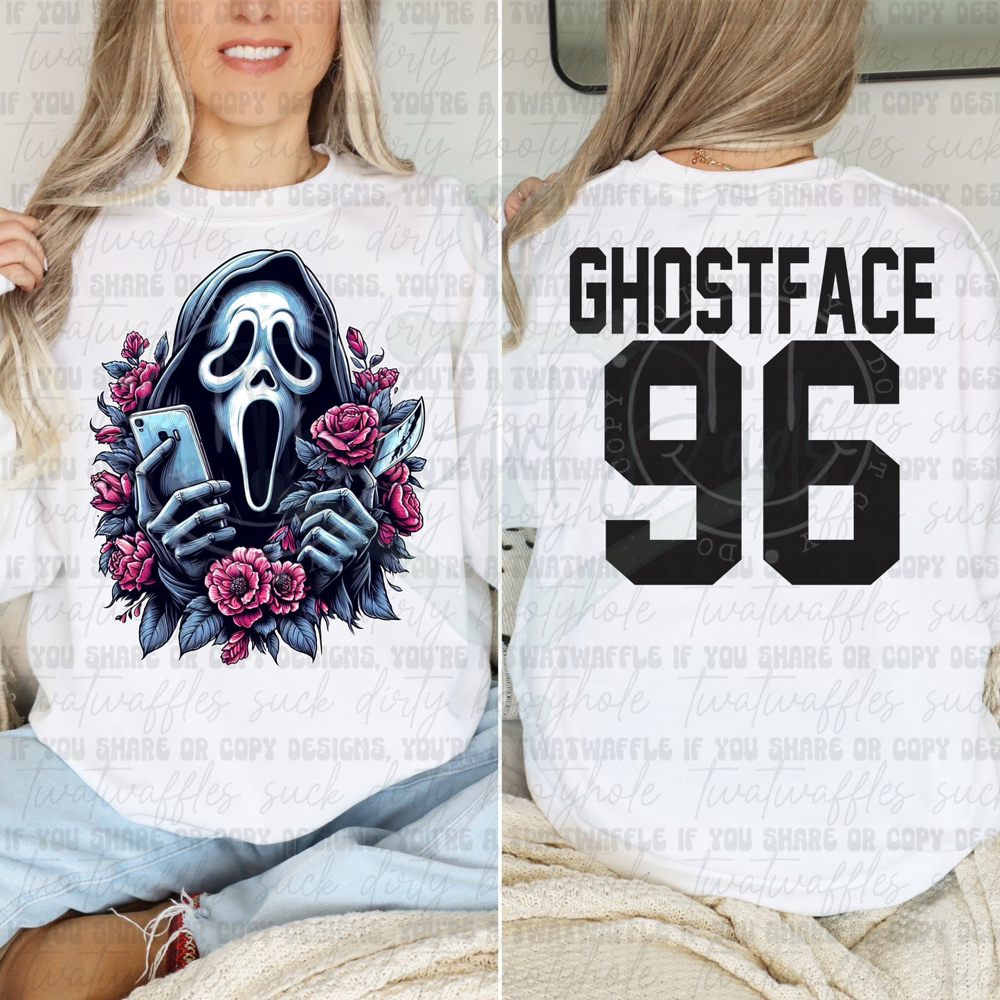 Ghostface Color Front & Back Top Design