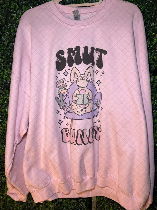 RTS Adult 2XL Light Pink Sweatshirt Smut Bunny