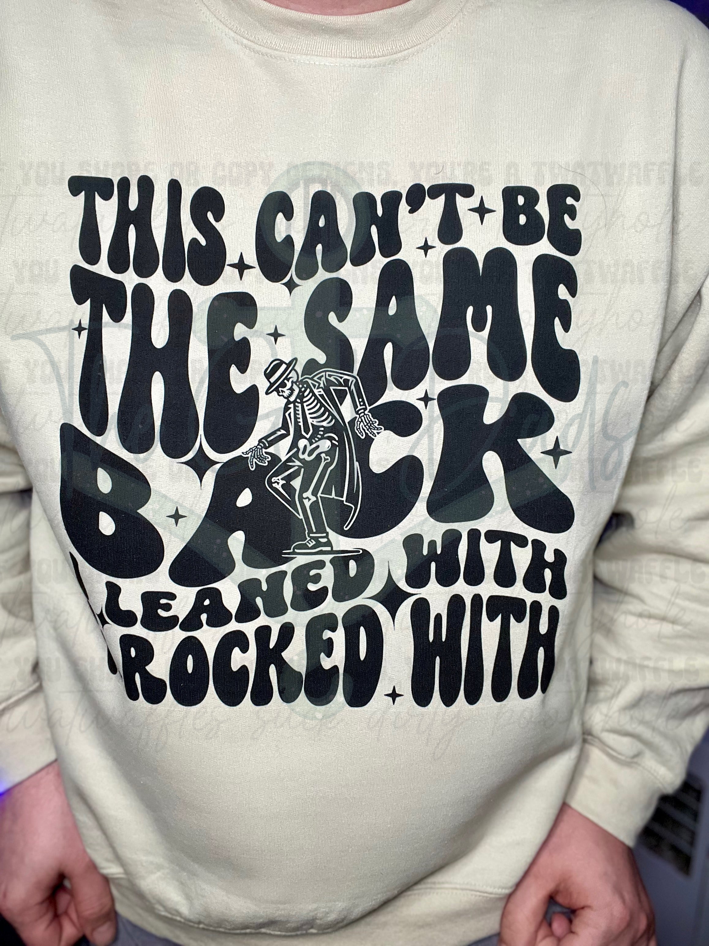 This Can't Be The Same Back (Font & Back) Top Design