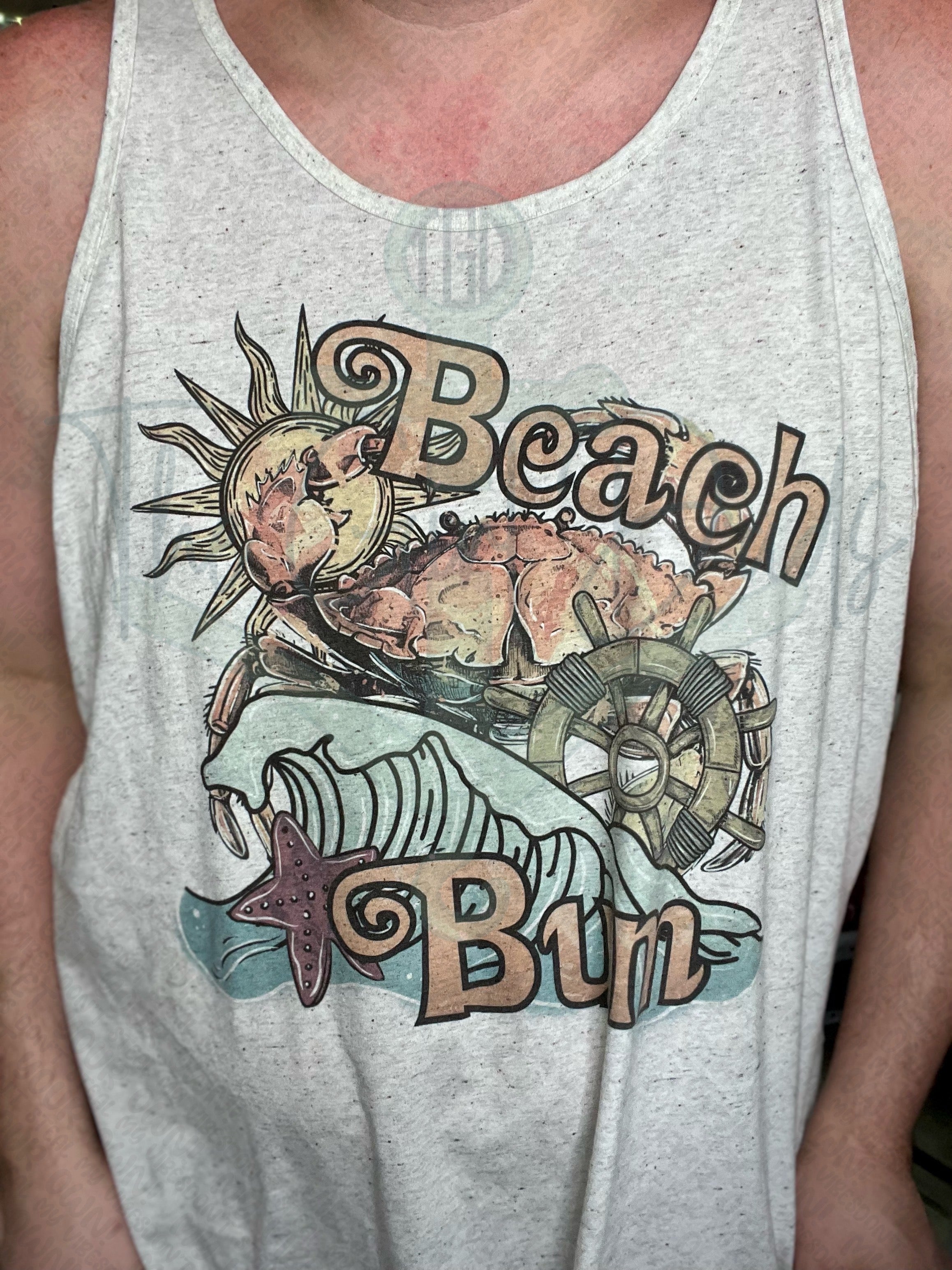 Beach Bum Front & Back Top Design