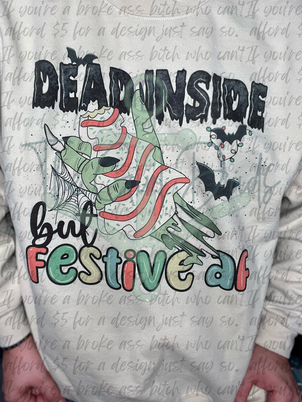 Dead Inside But Festive AF Top Design