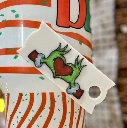 RTS Gingerbread and Green Hand Heart Tumbler Plates (Check Sizing)