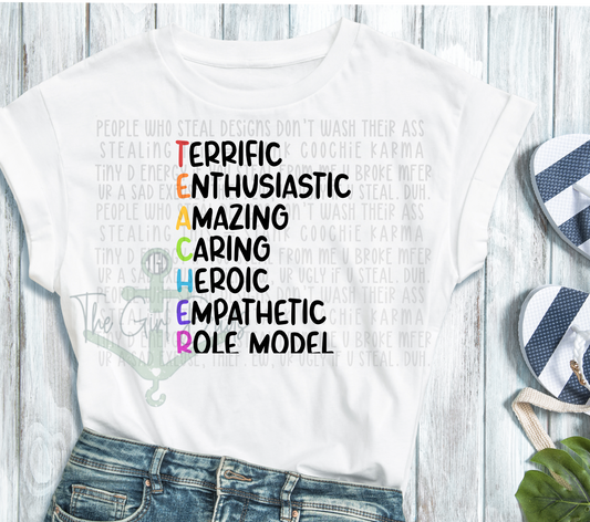 Teacher Acronym Top Design