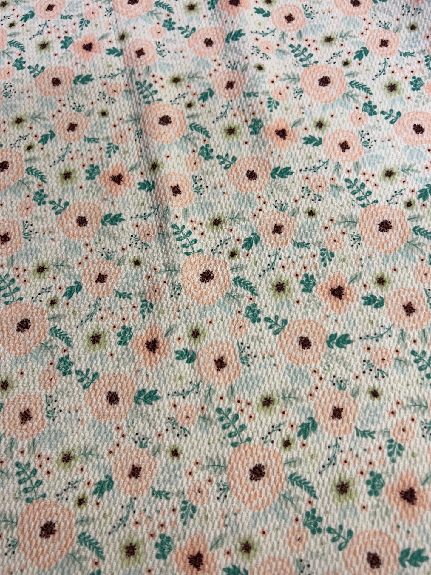 Fabric Destash: 1/2 yard floral Bullet Textured