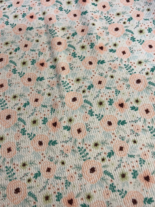 Fabric Destash: 1/2 yard floral Bullet Textured