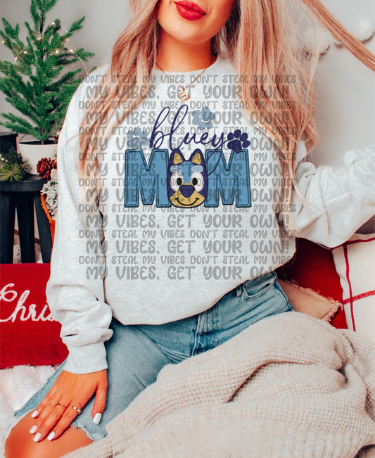 Blue Mom Top Design