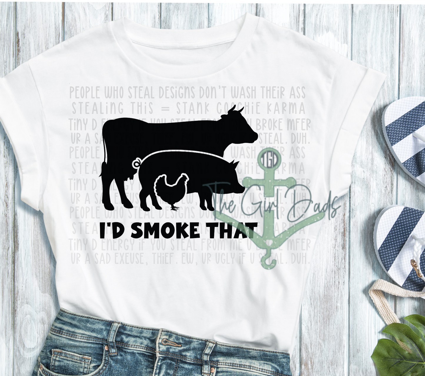 I’d Smoke That with Animals Top Design