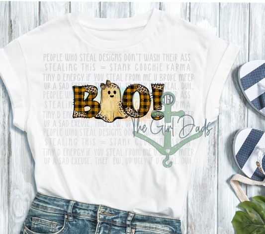 Boo Leopard Distressed Top Design