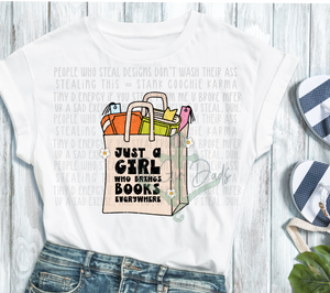 Just a Girl Who Loves Books Top Design