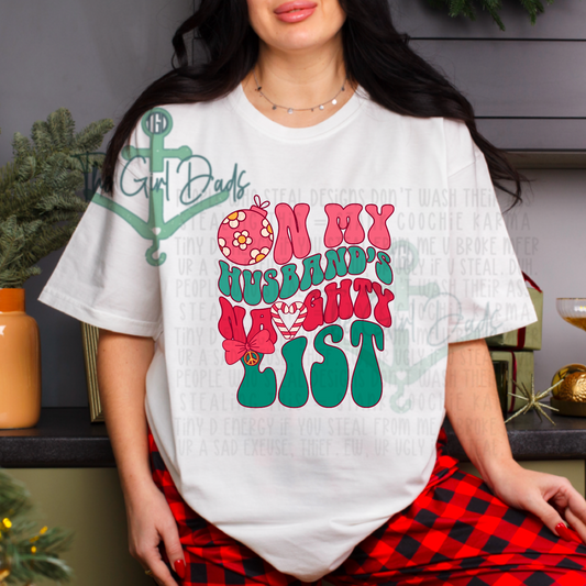 On My Husbands Naughty List Top Design