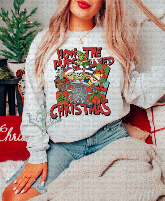 How The Pups Saved Christmas Top Design