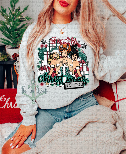 All I Want For Christmas Is You Sister Top Design