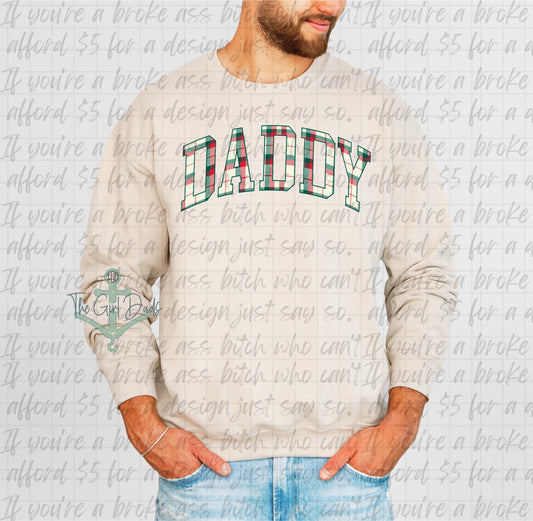 Daddy Christmas Plaid Top Design