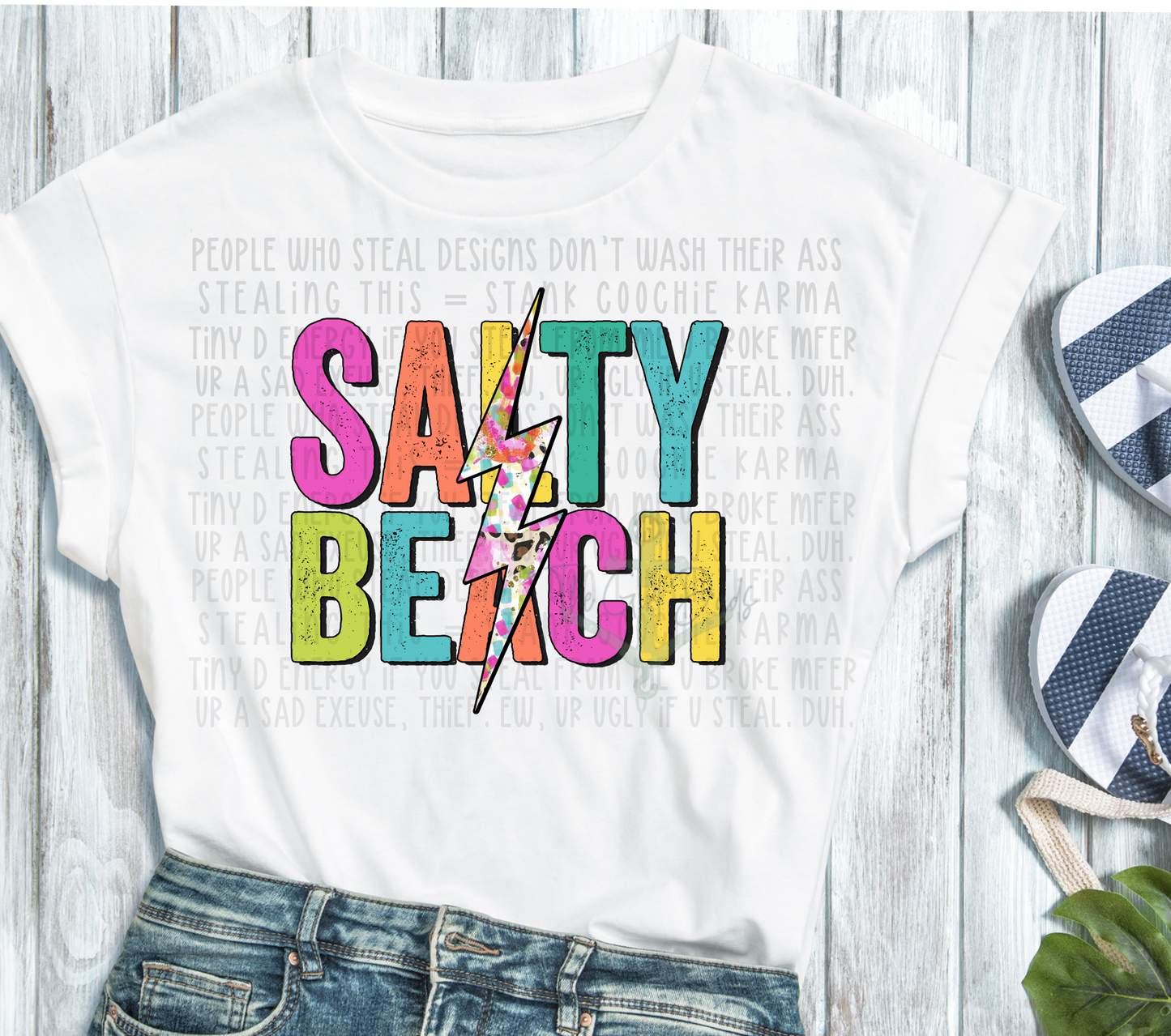 Salty Beach 2025 Design for Tops