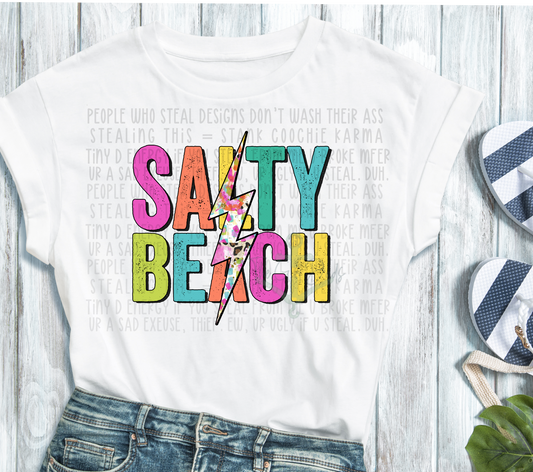 Salty Beach 2025 Design for Tops