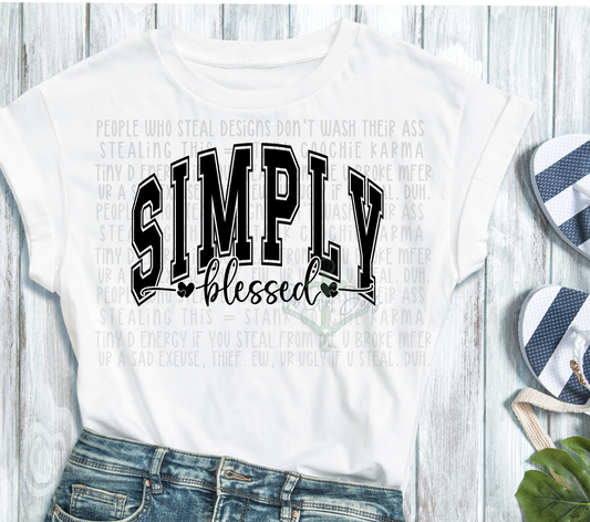 Simply Blessed Design for Tops