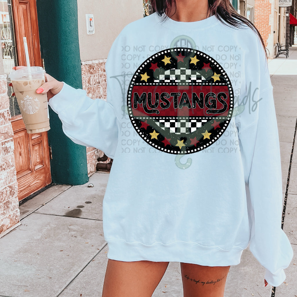 Mustangs Checkered Top Design