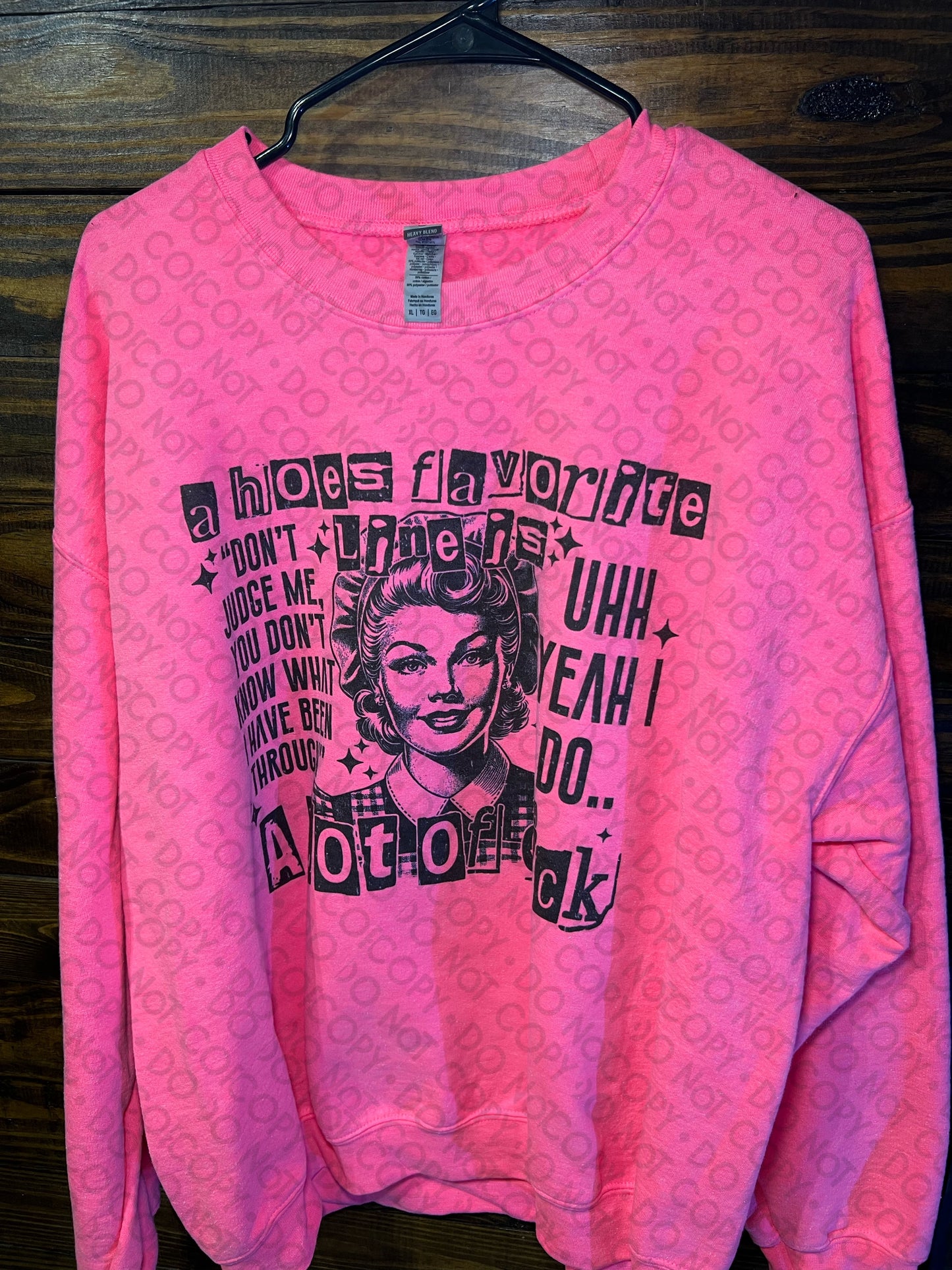 RTS Adult XL Neon Pink Sweatshirt A Lot Of Dick