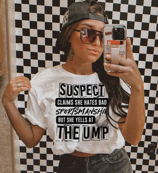 Suspect Claims She Hates Bad Sportsmanship But She Yells At The Ump Top Design