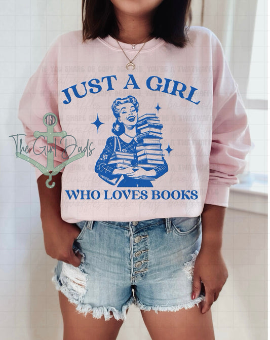 Just A Girl Who Loves Books Top Design