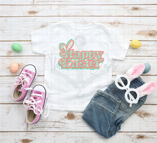 Happy Easter Retro Top Design