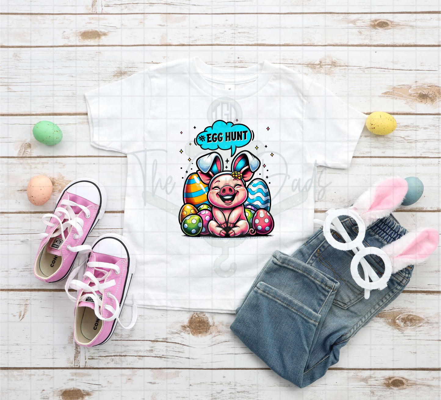 Egg Hunt Pig Top Design