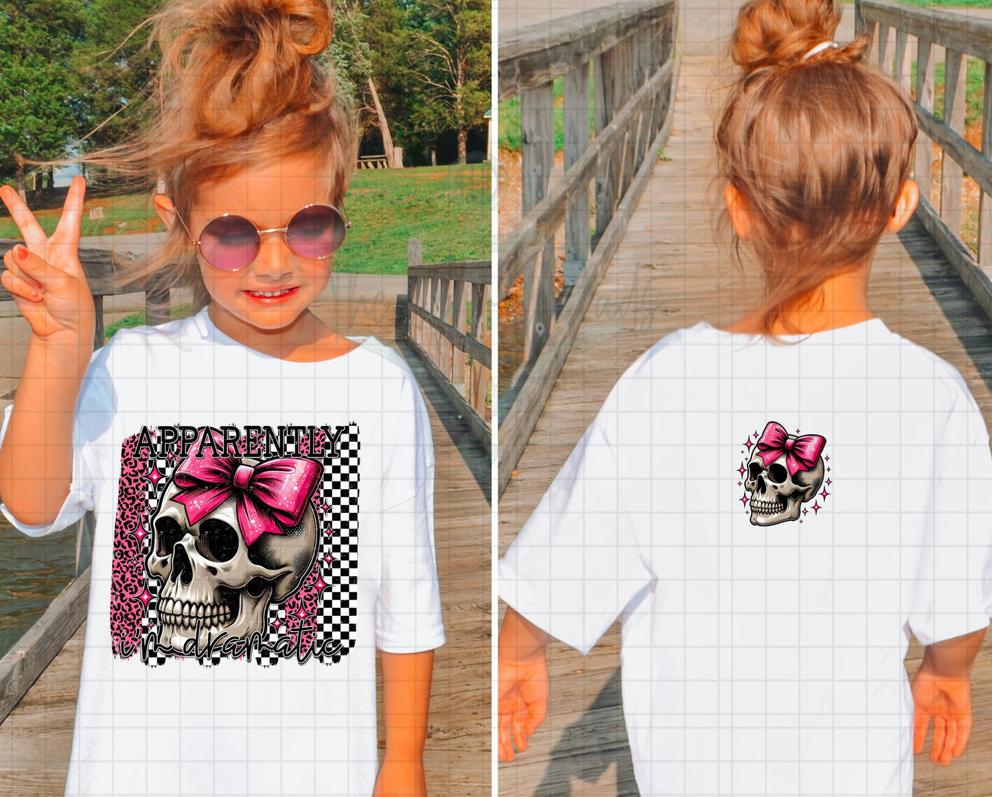 Apparently I Am Dramatic Pink Bow (Front & Back) Top Design