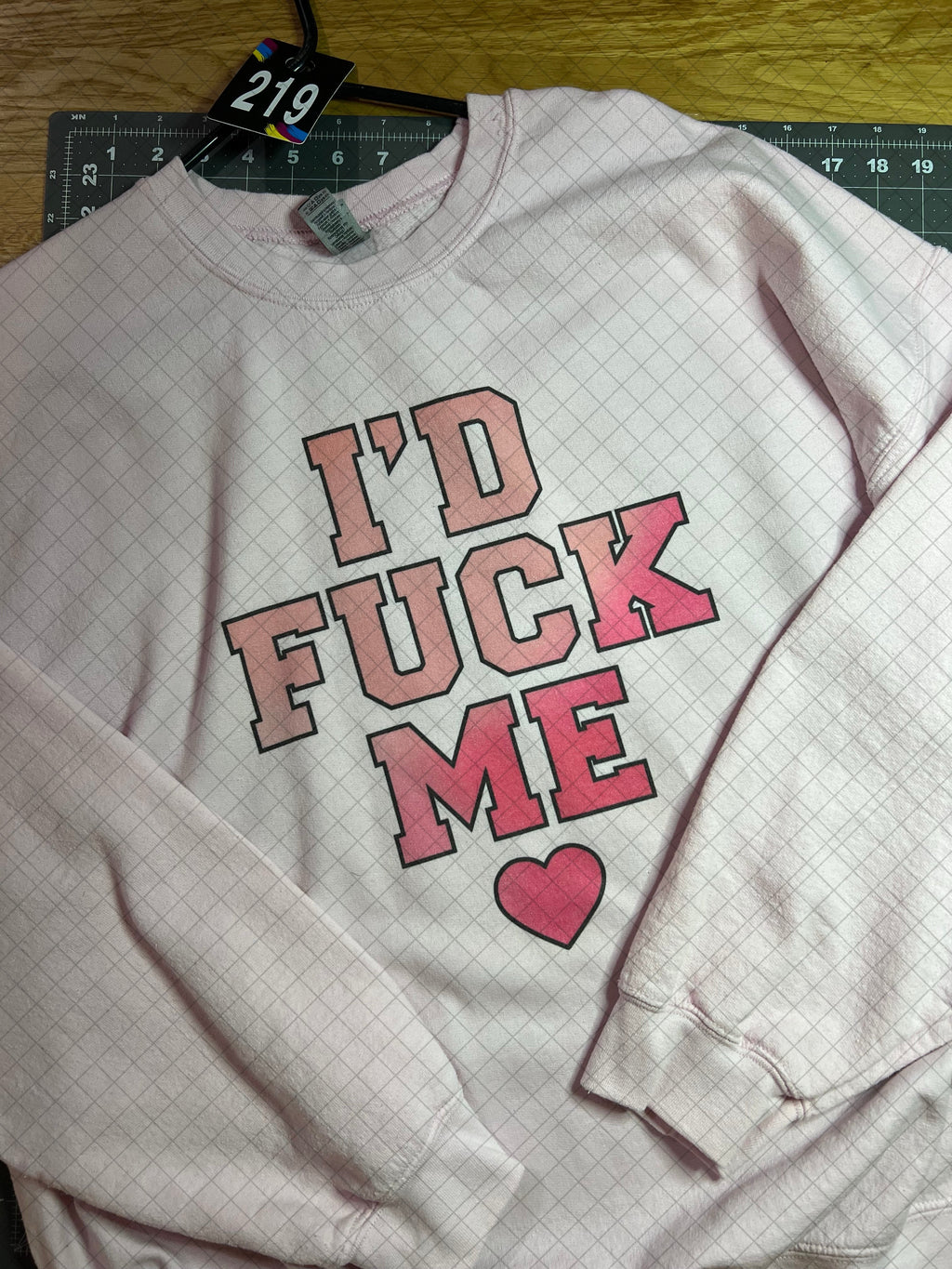 RTS Adult 2XL I’d Fuck Me Sweatshirt Pink