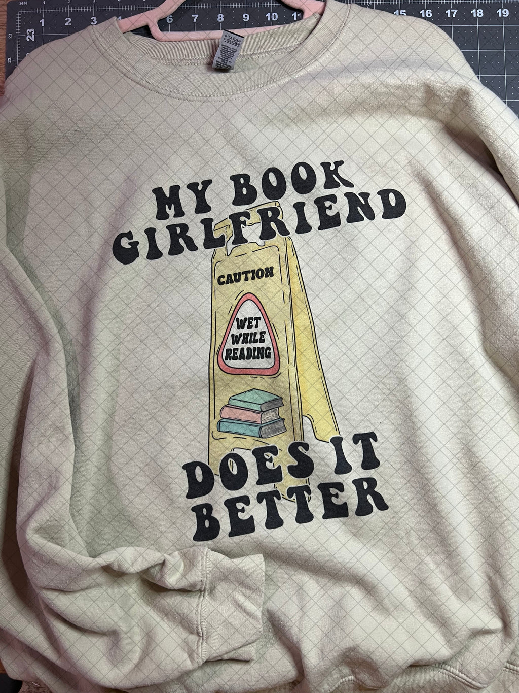 RTS Adult 2XL My Book GIRLFRIEND Sand Sweatshirt